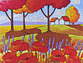 Poppies & Lavender  M-1688