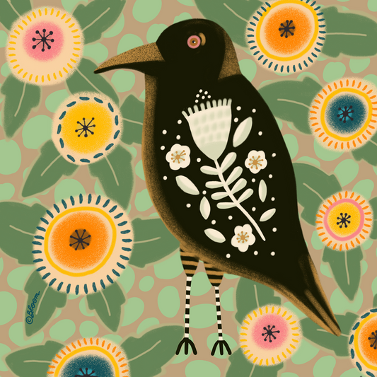 Vintage Bird  M-2085