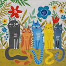 Garden Felines M-2213
