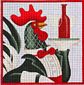 Rooster Waiter Wine Tray  M-1345