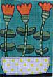 Flowers & Yellow Polka-Dot  M-803