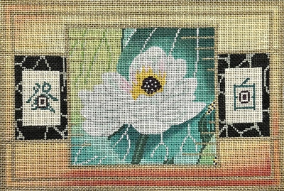 White Flower Mah Jong Bag MJ-10