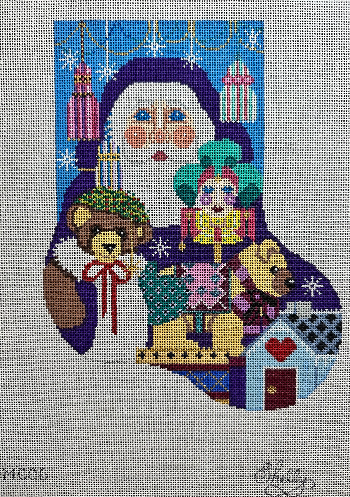 Mid-Size Stocking Santa with Gifts