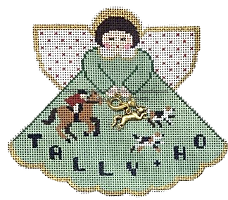 Angel with Charms: Tally Ho (Green) PP976