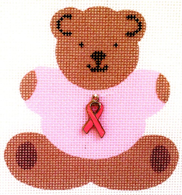 Pink Ribbon Teddy Brown HB-718