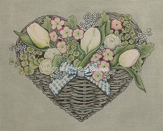 Misc: Heart Basket Floral SSMS02