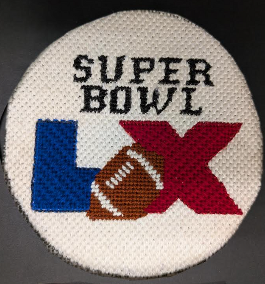 Super Bowl LX (Kit includes: Our Exclusive Superbowl LX Canvas, All the Threads to Stitch the Canvas as Shown and the Stitch Guide) KPW2601
