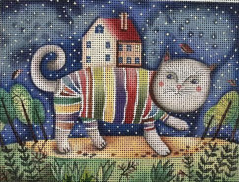 Striped Kitty With House CC-5