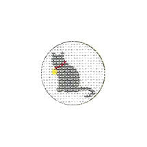 Bag Tag Grey Cat TTF261