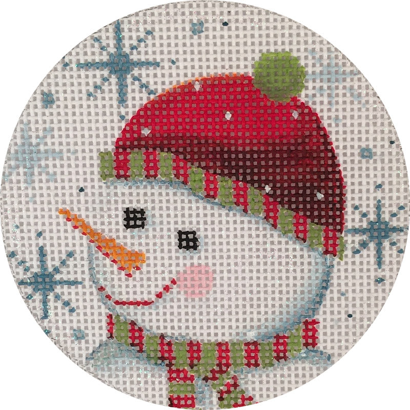 Snowman Face And Snowflakes X180