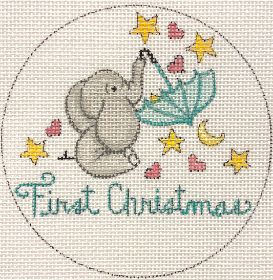 Elephant & Stars Babies First Xmas X469