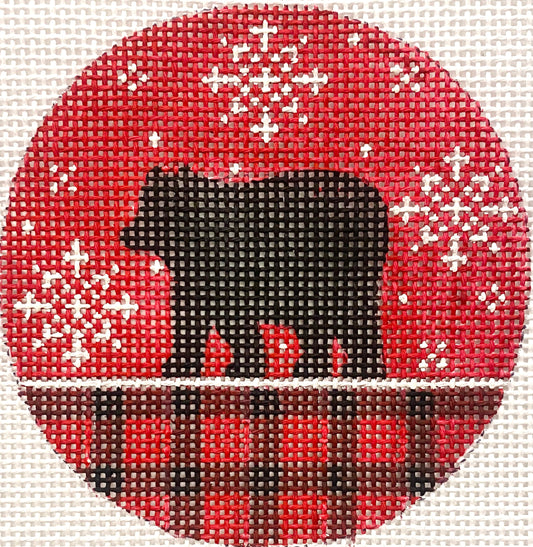 Bear And Red Plaid X474