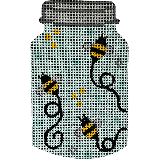 Bees In Mason Jar X605