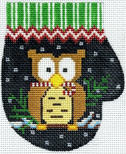 Christmas Owl Mitten XO-147b