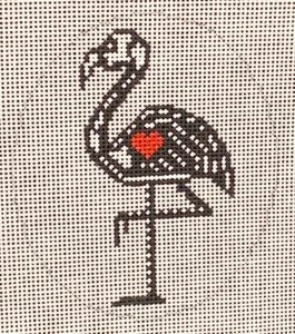 Flamingo Black with Heart ZIA-142
