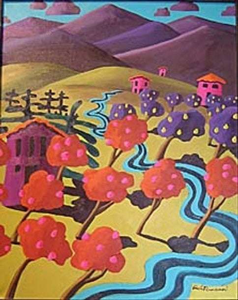 Peeking Over Peaches & Pears  M-739