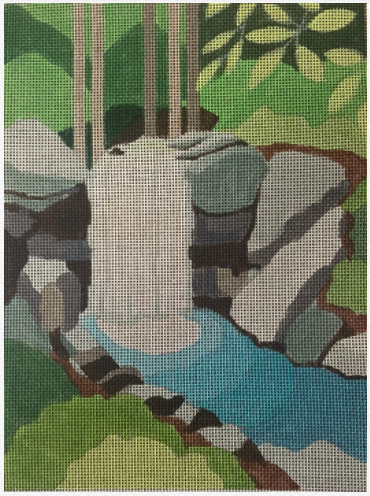 Waterfall Graphic Landscape AL-044