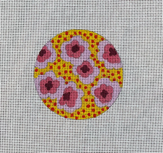 Pink Flowers Orange Dots  IN417