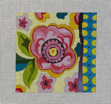 Large Pink Flower with Leaves  IN297