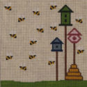 Bee Skep & 3 Bird Houses EGC200