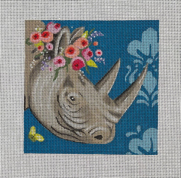 Rhino with Floral Crown  IN249