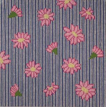 Daisy On Blue Stripe PIL202