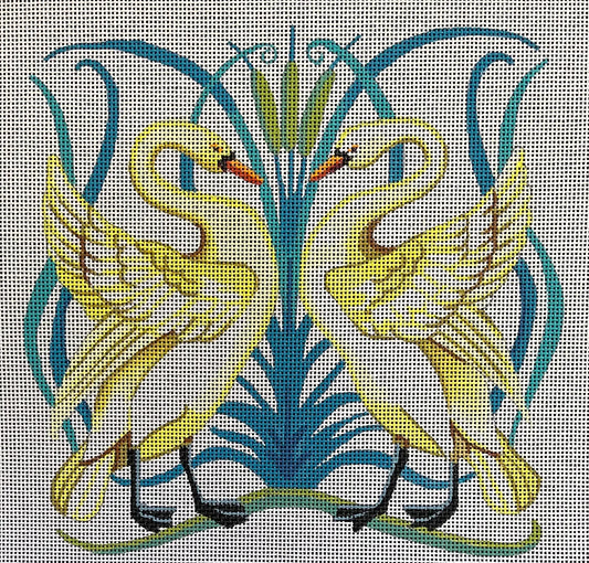 Art Nouveau Swans  AN183