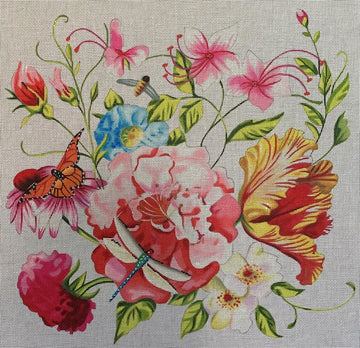 Floral/Dragonfly  FF298