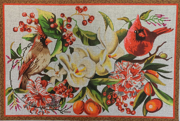 Red Birds-Floral And Fruit Designs  FF184