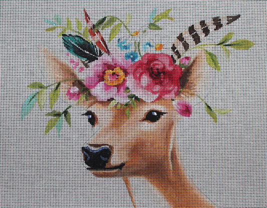 Deer with Flowers  AN407
