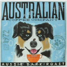 Australian Shepherd Coffee on 13 TC-SF-117-13