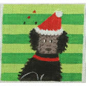Black Doodle Santa Hat TC-T-429J