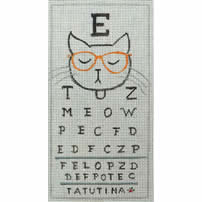 White Cat Eyeglass Case