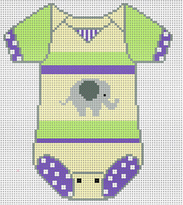 Baby Onesie - Yellow w/Elephant XO-183g