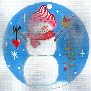 Snowman With Cardinal XO-186a