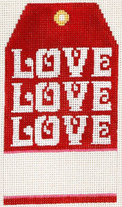 Gift Tag Love Love Love XO-198e