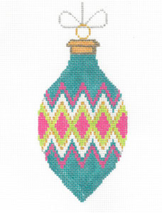 Vintage Ornament Teal/Pink/Lime XO-222f